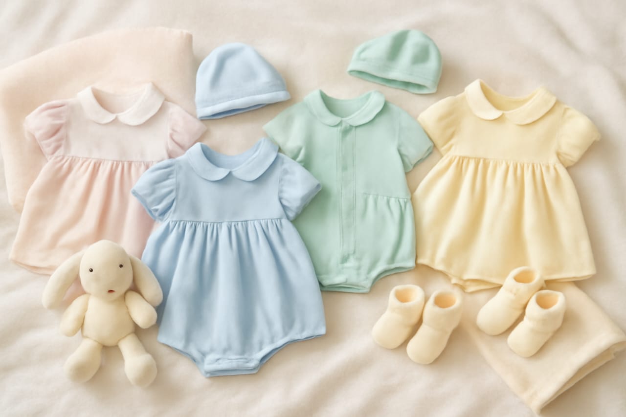 Fashion Projects newborn baby dress collection from DreamEase Apparel featuring cute, comfortable, and stylish outfits for babies