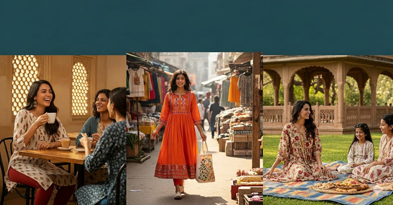 Weekend daily wear with soft tops, casual frocks, and flowy dresses perfect for shopping, outings, and casual get-togethers